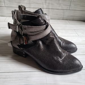 Vintage by Jeffrey Campbell Everly Metallic Ankle Boots